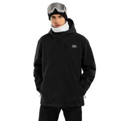 Kurtka snowboardowa męska W5 Nix. Czarne kurtki męskie SIROKO, m, bez wzorów, bez ramiączek, bez kaptura. W wyprzedaży za 510.00 zł.