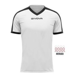 Givova Sport T-shirt Czarno-Biały 3XL - Oddychający i Trwały. Białe t-shirty sportowe męskie Givova, xl, bez wzorów, z poliesteru, sportowe, bez ramiączek. Za 122.99 zł.