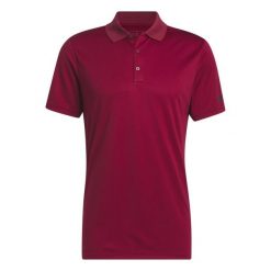 Koszulka polo z krótkim rękawem adidas Perf. Czerwone koszulki polo męskie ADIDAS, m, bez wzorów, sportowe, bez kołnierzyka, bez ramiączek. W wyprzedaży za 189.50 zł.