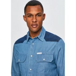 Calvin Klein Jeans - Koszula. Niebieskie koszule męskie Calvin Klein Jeans, l, bez wzorów, z bawełny, bez kołnierzyka, bez ramiączek. W wyprzedaży za 259.90 zł.
