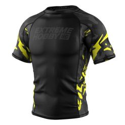 Koszulka Męska Rashguard MMA na Siłownię EXTREME HOBBY BLACK PANTHER. Czarne bielizna termoaktywna męska EXTREME HOBBY, m, bez wzorów, z bawełny, bez ramiączek, do biegania. Za 199.00 zł.