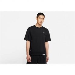 Koszulka sportowa męska Nike Dri-fit Cutoff. Czarne t-shirty sportowe męskie Nike, m, bez wzorów, z bawełny, sportowe, bez ramiączek. Za 159.00 zł.