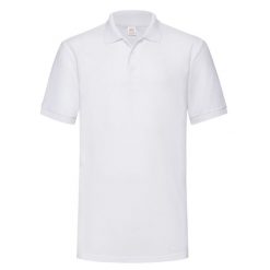 Męska Koszulka Polo O Wysokiej Gramaturze. Białe koszulki polo męskie Fruit of the Loom, m, bez wzorów, bez kołnierzyka, bez ramiączek. Za 63.99 zł.