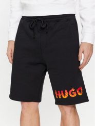 Hugo Szorty sportowe Dinque 50504826 Czarny Relaxed Fit. Czarne szorty sportowe męskie Hugo, bez wzorów, z bawełny, sportowe. Za 649.99 zł.