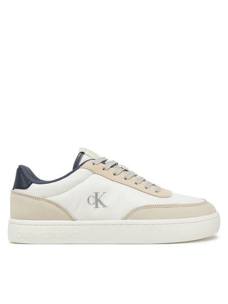 Calvin Klein Jeans Sneakersy Classic Cupsole In Tc YM0YM01194 Biały. Białe buty sportowe na co dzień męskie Calvin Klein Jeans, m, bez wzorów, z jeansu, bez ramiączek, bez kaptura. Za 239.99 zł.