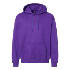 Bluza Z Kapturem Dla Dorosłych Unisex Softstyle Midweight. Fioletowe bluzy nierozpinane męskie GILDAN, m, bez wzorów, bez ramiączek, z kapturem. Za 146.99 zł.