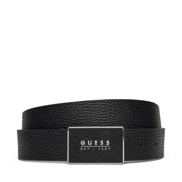 Pasek Męski Guess. Czarne paski męskie Guess, z aplikacjami. Za 159.99 zł.