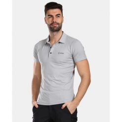 Męska funkcjonalna koszulka polo Kilpi GIVRY-M. Szare koszulki polo męskie Kilpi, m, bez wzorów, bez kołnierzyka, bez ramiączek. Za 185.99 zł.