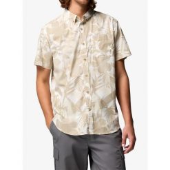 Koszula Columbia Rapid Rivers Printed Short Sleeve Shirt. Brązowe koszule męskie Columbia, bez wzorów, bez kołnierzyka, bez ramiączek. Za 237.29 zł.