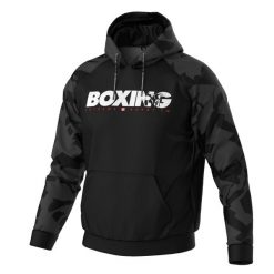 Bluza sportowa męska Extreme Hobby BOLD BOXING poliestrowa z Kapturem. Czarne bluzy nierozpinane męskie EXTREME HOBBY, m, bez wzorów, z poliesteru, z kapturem. Za 259.00 zł.