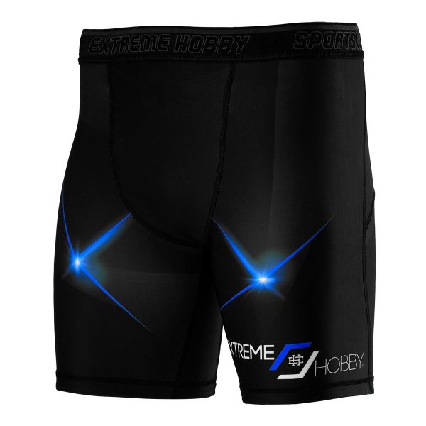 Spodenki Vale Tudo do MMA męskie EXTREME HOBBY MT SPORT. Niebieskie szorty sportowe męskie EXTREME HOBBY, bez wzorów, z elastanu, sportowe. Za 169.00 zł.