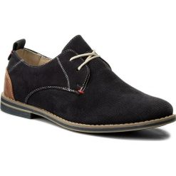 Półbuty LANETTI M17SS086-2. Niebieskie eleganckie półbuty męskie Lanetti, z materiału, bez obcasa, bez zapięcia. W wyprzedaży za 79.99 zł.