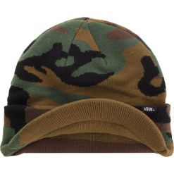 Czapka VANS - Visor Cuff VN0A3HJ897I Classic Camo. Zielone czapki męskie Vans, z elastanu. Za 99.00 zł.
