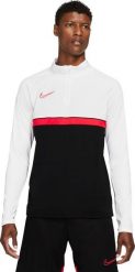 Nike Football Bluza męska Nike Dri-FIT Academy 21 Drill Top biało-czarna CW6110 016 2XL. Białe bluzy nierozpinane męskie Nike Football, m, bez wzorów, bez ramiączek, bez kaptura. Za 161.43 zł.