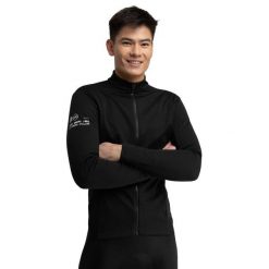 Męska zimowa kurtka rowerowa softshell Kolarstwo Siroko Core Everest. Czarne kurtki softshell męskie SIROKO, na zimę, l, bez wzorów, z materiału, bez kaptura, rowerowe. Za 169.00 zł.