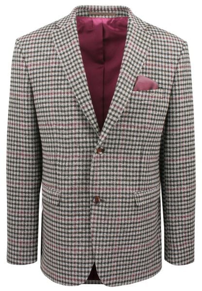 Męska Marynarka Wełniana, Weekendowa (Sportowa) - MEN'SFIELD - Drobna Kratka. Szare marynarki męskie MEN'SFIELD, m, bez wzorów, z tkaniny. Za 745.00 zł.