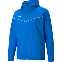 Puma teamRISE All Weather kurtka. Niebieskie kurtki męskie Puma, l, bez wzorów, sportowe, bez ramiączek, bez kaptura. Za 298.86 zł.