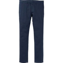 Spodnie chino ze stretchem Slim Fit Tapered bonprix ciemnoniebieski. Eleganckie spodnie męskie marki bonprix. Za 109.99 zł.