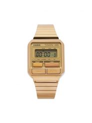 Casio Zegarek Vintage 80s A120WEG-9AEF Złoty. Żółte, cyfrowe zegarki męskie Casio, złote. Za 309.99 zł.