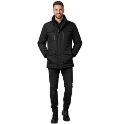 Kurtka turystyczna męska Geographical Norway Divergence. Czarne kurtki męskie Geographical Norway, m, bez wzorów, z poliamidu, sportowe, bez ramiączek, bez kaptura. Za 546.70 zł.