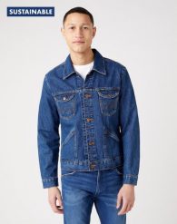 MĘSKA KURTKA JEANSOWA WRANGLER 124MJ W4MJUG923 112129142. Kurtki męskie Wrangler, m, bez wzorów, z jeansu, bez ramiączek, bez kaptura. Za 299.99 zł.