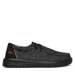 Półbuty Quiksilver. Czarne eleganckie półbuty męskie Quiksilver, bez obcasa, bez zapięcia. Za 179.99 zł.