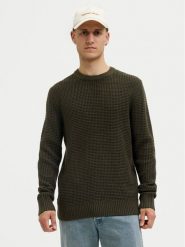 Jack & Jones Sweter Global 12287594 Zielony Regular Fit. Zielone kardigany męskie Jack & Jones, m, bez wzorów, z bawełny, bez ramiączek. Za 119.99 zł.