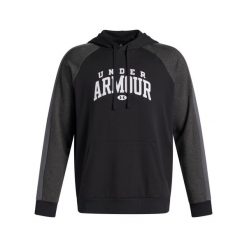 Bluza z kapturem Under Armour Rival Colorblock. Czarne bluzy z kapturem męskie Under Armour, bez wzorów, z kapturem. Za 294.50 zł.