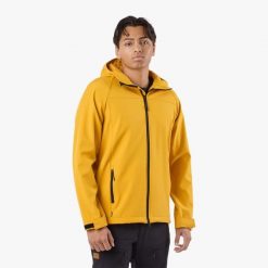 Kurtka Softshell Turystyka Męska Swedemount Tromsö Oddychająca. Żółte kurtki męskie SWEDEMOUNT, m, bez wzorów, z softshellu, bez kaptura, trekkingowe. Za 249.99 zł.