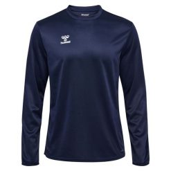 Bluza Hummel Essential. Niebieskie bluzy nierozpinane męskie HUMMEL, bez wzorów, z materiału, sportowe, bez ramiączek, bez kaptura. Za 152.50 zł.