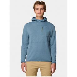 Bluza męska z kapturem Mountain Hardwear Route Out. Niebieskie bluzy nierozpinane męskie MOUNTAIN HARDWEAR, l, bez wzorów, sportowe, bez ramiączek, z kapturem. Za 569.00 zł.