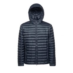 Kurtka z kapturem Geox Warrens. Niebieskie kurtki męskie Geox, m, bez wzorów, z puchu, bez ramiączek, z kapturem. Za 487.99 zł.