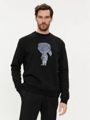 KARL LAGERFELD Bluza 705428 542941 Czarny Regular Fit. Czarne bluzy nierozpinane męskie KARL LAGERFELD, m, bez wzorów, z bawełny, bez ramiączek, bez kaptura. Za 399.99 zł.