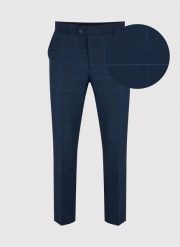 PAKO LORENTE – Granatowe spodnie garniturowe P22SF-6G-014-G-S. Eleganckie spodnie męskie Pako Lorente, bez wzorów, z elastanu, eleganckie. Za 149.99 zł.