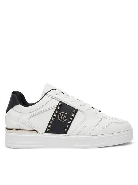 PHILIPP PLEIN Sneakersy AADS USC0658 PLE010N Biały. Białe buty sportowe na co dzień męskie Philipp Plein, m, bez wzorów, ze skóry, bez ramiączek, bez kaptura. Za 1,771.00 zł.