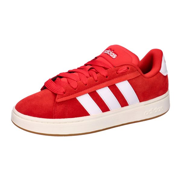 Buty ADIDAS COURT ALPHA Czerwony. Czerwone buty do biegania męskie ADIDAS, bez wzorów, z tkaniny, bez zapięcia, trekkingowe. W wyprzedaży za 342.10 zł.
