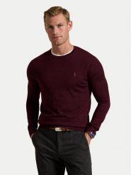 Polo Ralph Lauren Sweter 710946143005 Bordowy Slim Fit. Czerwone kardigany męskie Polo Ralph Lauren, l, bez wzorów, z wełny, bez ramiączek. Za 839.99 zł.