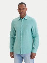 Tommy Jeans Koszula DM0DM22761 Zielony Regular Fit. Zielone koszule męskie Tommy Jeans, l, bez wzorów, z jeansu, bez kołnierzyka, bez ramiączek. Za 369.99 zł.