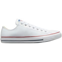 Trampki Converse Chuck Taylor Ox Leather, Dla obu płci. Białe trampki męskie Converse, bez wzorów, ze skóry, bez zapięcia. Za 590.00 zł.