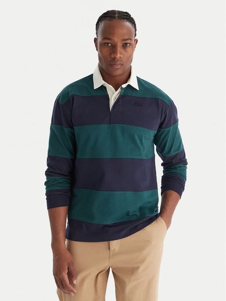 Robe di Kappa Polo New Casper 64112GW Granatowy Slim Fit. Niebieskie koszulki polo męskie Robe di Kappa, m, bez wzorów, z bawełny, bez kołnierzyka, bez ramiączek. Za 259.99 zł.