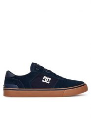 DC Tenisówki AW247501 Granatowy. Niebieskie trampki męskie DC, bez wzorów, ze skóry, bez zapięcia. Za 249.99 zł.