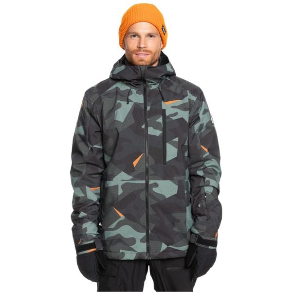 Kurtka snowboardowa męska Quiksilver Mission Printed. Kurtki męskie Quiksilver, m, bez wzorów, sportowe, bez ramiączek, bez kaptura. Za 719.99 zł.