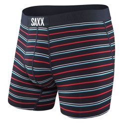 SAXX Bokserki męskie Vibe Boxer Brief Ink Coast Strp (rozmiar M). Bielizna termoaktywna męska Saxx, m, bez wzorów. W wyprzedaży za 102.00 zł.