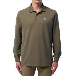 NORTH SAILS POLO LONG SLEEVE Zielony. Zielone koszulki polo męskie North Sails, m, bez wzorów, z tkaniny, bez kołnierzyka, bez ramiączek. Za 283.99 zł.