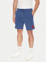 HUGO Szorty sportowe Diz222 50466196 Niebieski Regular Fit. Niebieskie szorty sportowe męskie Hugo, bez wzorów, z bawełny, sportowe. Za 259.99 zł.