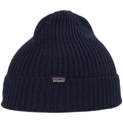 Czapka zimowa Patagonia Fishermans Rolled Beanie. Niebieskie czapki męskie Patagonia, na zimę, bez wzorów, sportowe. Za 159.99 zł.