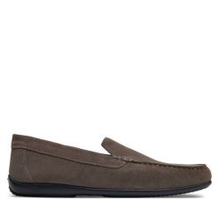 Mokasyny Geox. Szare mokasyny męskie Geox, bez zapięcia. Za 279.99 zł.
