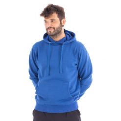 Bluza SOFTEE Kelvin dla dorosłych. Niebieskie bluzy nierozpinane męskie Softee, bez wzorów, z kapturem. Za 163.99 zł.