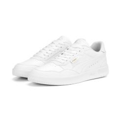 Buty Sportowe Męskie Puma Court Ultra Lite. Białe buty do biegania męskie Puma, bez wzorów, bez zapięcia, do biegania. Za 246.99 zł.