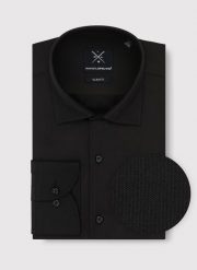 PAKO LORENTE – Męska elegancka koszula w kolorze czarnym. Czarne koszule męskie Pako Lorente, m, bez wzorów, z bawełny, bez kołnierzyka, bez ramiączek. Za 199.99 zł.